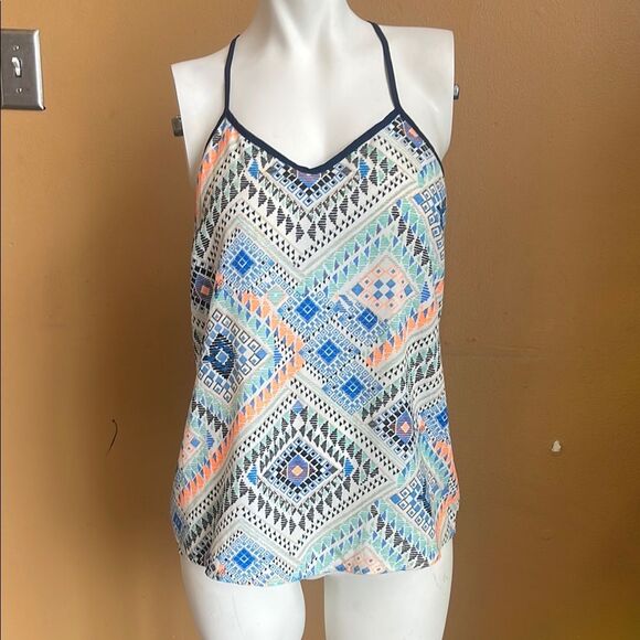Skies are Blue Anthropologie Multicolored Racer Back Tank Top women’s Size Small - Picture 1 of 10